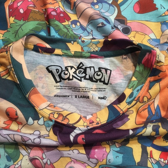 *Pokemon* Men’s Size XL (unisex) tee in light pastels. EBgames Nintendo - Picture 7 of 9